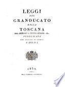 Leggi del Gran-Ducato della Toscana