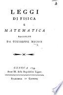 Leggi di fisica e mátematica