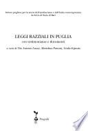 Leggi razziali in Puglia