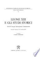 Leone XIII e gli studi storici