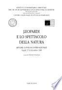 Leopardi e lo spettacolo della natura