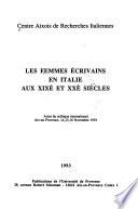 Les Femmes écrivains en Italie aux XIXè et XXè siècles