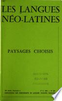 Les Langues néo-latines