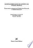 Les réalismes dans les années 1940