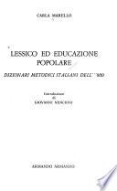 Lessico ed educazione popolare