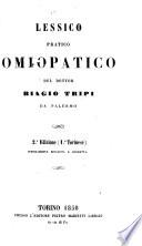 Lessico pratico omiopatico. 2a edizione