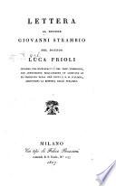 Lettera al dottor Giovanni Strambio, ... intorno una dichiarazione del prof. Tommasini, con annotazione risguardante un libricino di un proselite della cosi detta N. D. M. italiana; aggiuntavi la risposta