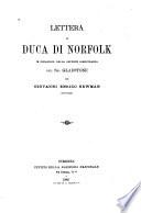 Lettera al duca di Norfolk in occasione della recente rimostranza del Sig. Gladstone