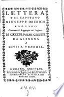 Lettera ... contenente il ragguaglio del trasporto di 133 ... Gesuiti da Lisbona a Civita-Vecchia
