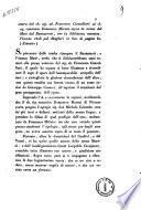 Lettera del ch. sig. ab. Francesco Cancellieri al ch. sig. canonico Domenico Moreni sopra la statua del Mose del Buonarroti, con la biblioteca mosaica
