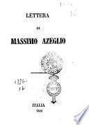 Lettera di Massimo Azeglio