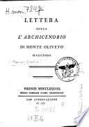 Lettera sopra l'archicenobio di Monte Oliveto maggiore [abate Giulio Perini]