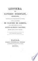Lettera sopra un quadro di Claudio di Lorena ...