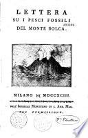Lettera su i pesci fossili del Monte Bolca