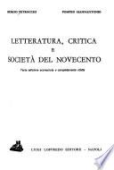 Letteratura, critica e società del Novecento