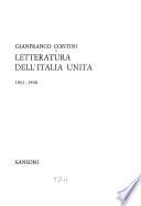 Letteratura dell'Italia unita. 1861-1968