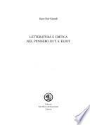 Letteratura e critica nel pensiero di T. S. Eliot