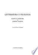 Letteratura e filologia