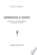 Letteratura e società