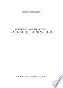 Letteratura in Sicilia da Federico II a Pirandello