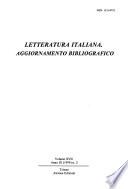 Letteratura italiana, aggiornamento bibliografico