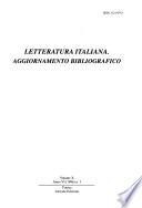 Letteratura italiana, aggiornamento bibliografico