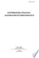 Letteratura italiana, aggiornamento bibliografico