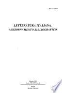 Letteratura italiana, aggiornamento bibliografico
