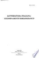 Letteratura italiana, aggiornamento bibliografico