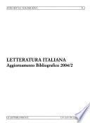 Letteratura italiana, aggiornamento bibliografico