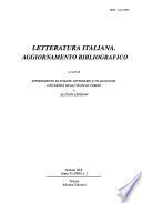 Letteratura italiana, aggiornamento bibliografico
