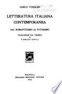 Letteratura italiana contemporanea