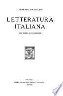 Letteratura italiana dal Tasso al d'Annunzio