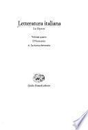 Letteratura italiana: Il Novecento: pt. 1. L'età della crisi; pt. 2. La ricerca letteraria