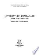 Letterature comparate, problemi e metodo: without special title