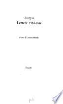 Lettere: 1924-1944. A cura di L. Mondo