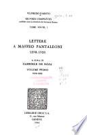 Lettere a Maffeo Pantaleoni, 1890-1923