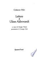Lettere a Ulisse Aldrovandi