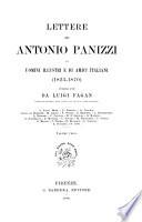 Lettere ad Antonio Panizzi di uomini illustri e di amici italiani: 1823-1870