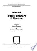 Lettere al fattore di Biassono