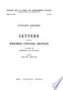 Lettere alla marchesa Costanza Arconati: Agosto 1833-maggio 1851