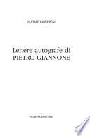 Lettere autografe di Pietro Giannone
