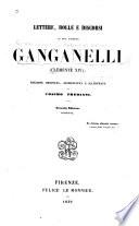 Lettere, bolle e discorsi di Fra Lorenzo Ganganelli (Clemente XIV).