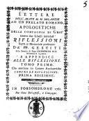 Lettere Dell Abate N N. Milanede ad un Prelato Romano 