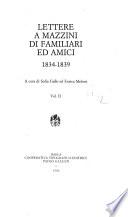 Lettere di familiari ed amici, 1834-1839