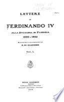 Lettere di Ferdinando IV alla Duchessa di Floridia, 1820-1824