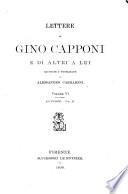 Lettere di Gino Capponi e di altri a lui