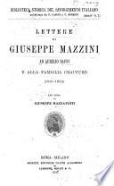 Lettere di Giuseppe Mazzini ad Aurelio Saffi e alla famiglia Craufurd (1850-1872) per cura di Giuseppe Mazzatinti