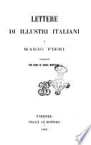 Lettere di illustri italiani a Mario Pieri