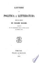 Lettere di politica e letteratura
